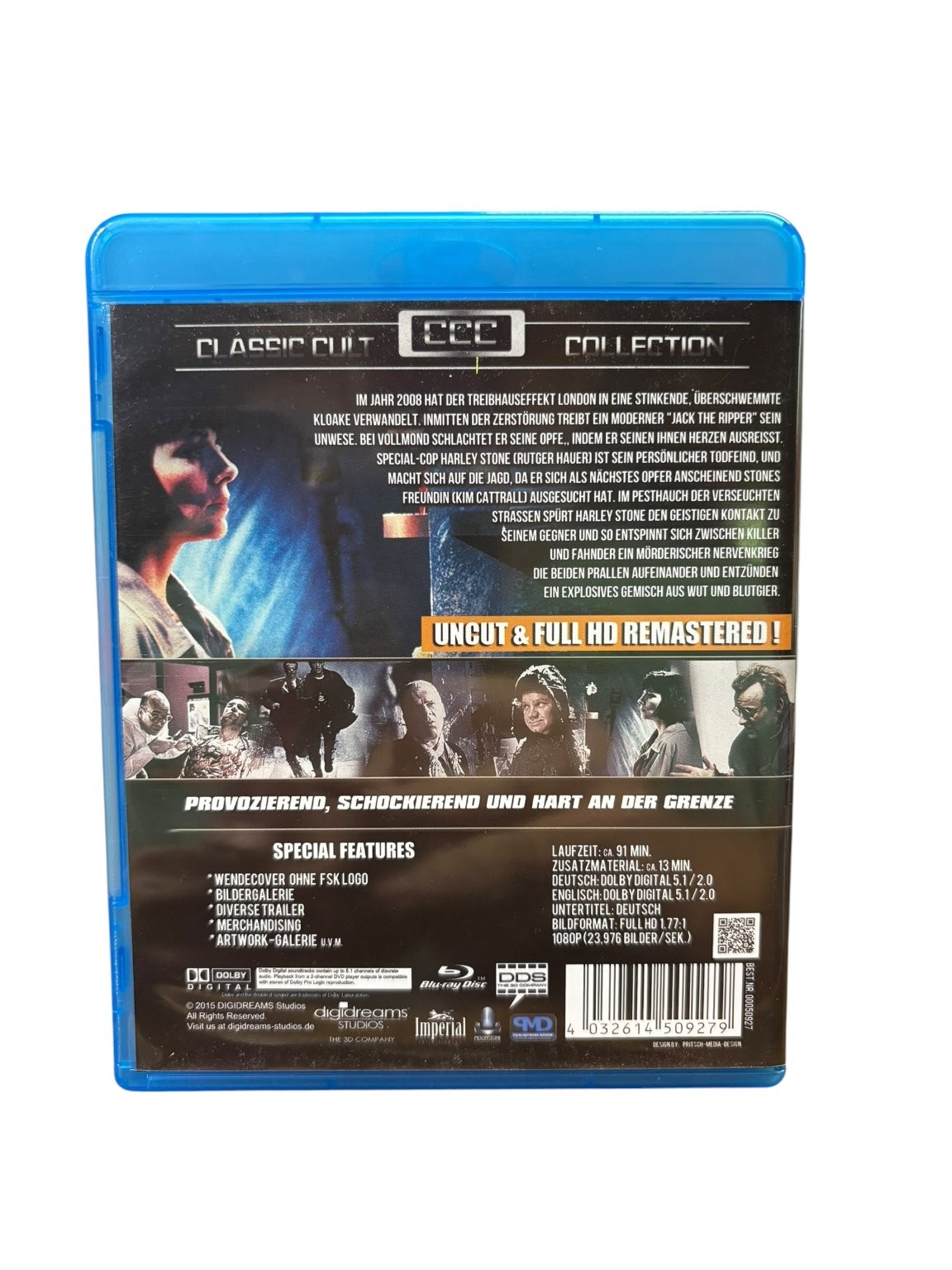 Split Second Blu-ray (1992) Rutger Hauer, Kim Cattrall Uncut HD Remastered