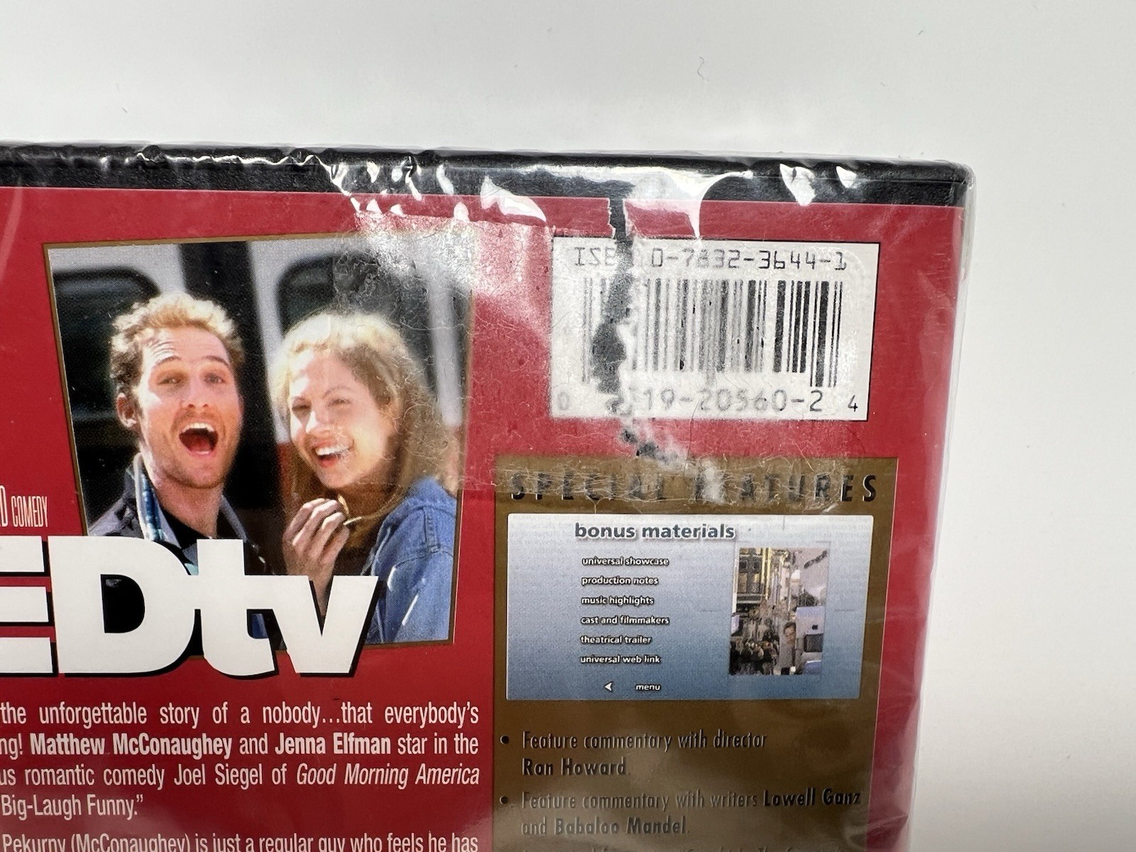 Edtv (DVD, 1999) Matthew Mcconaughey Collectors Edition Previously Viewed Sealed