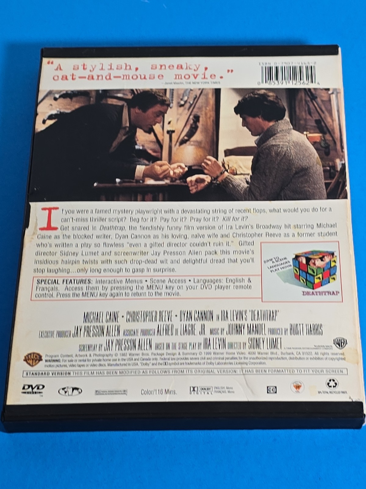 Deathtrap DVD 1982 Warner Bros Comedy Michael Caine Full Screen