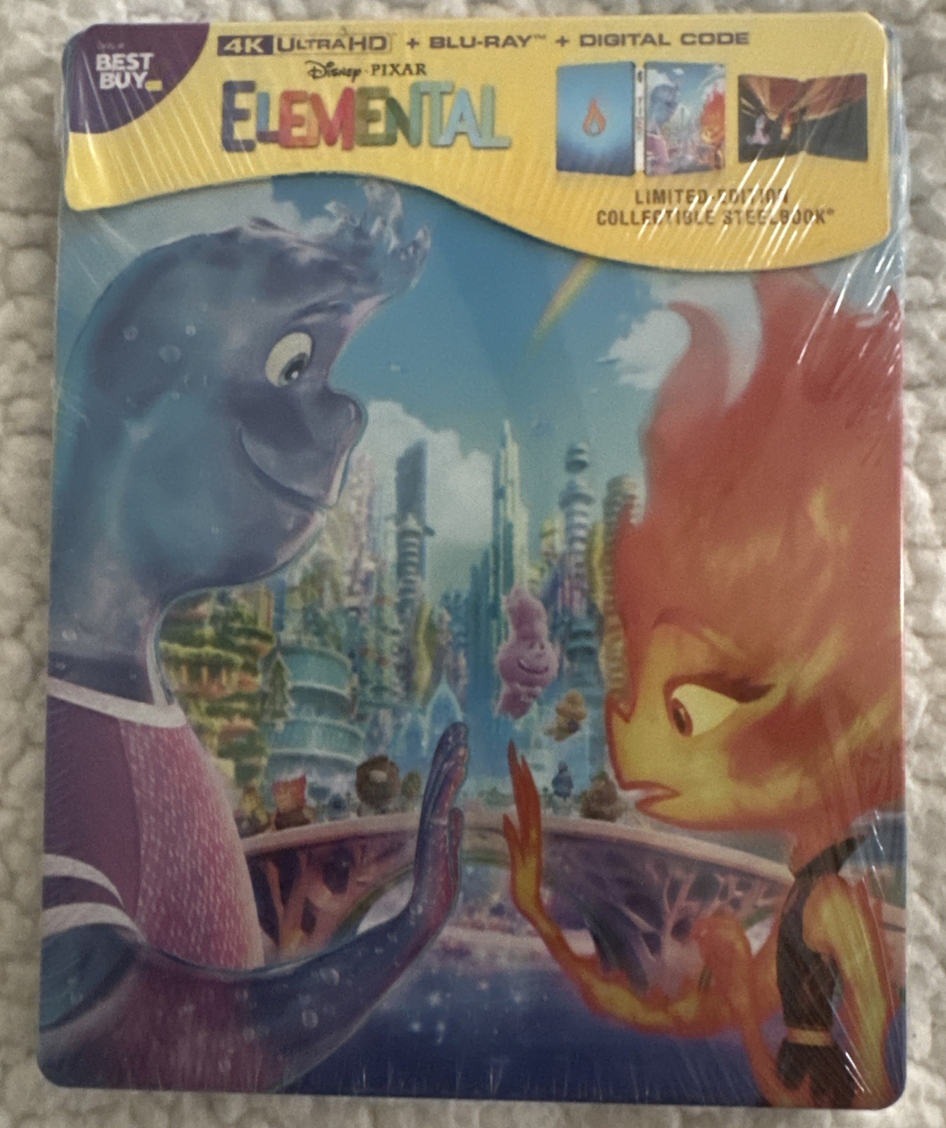 ELEMENTAL Best Buy Exclusive 4K Ultra DH + Blu-Ray + Digital Steelbook Sealed!