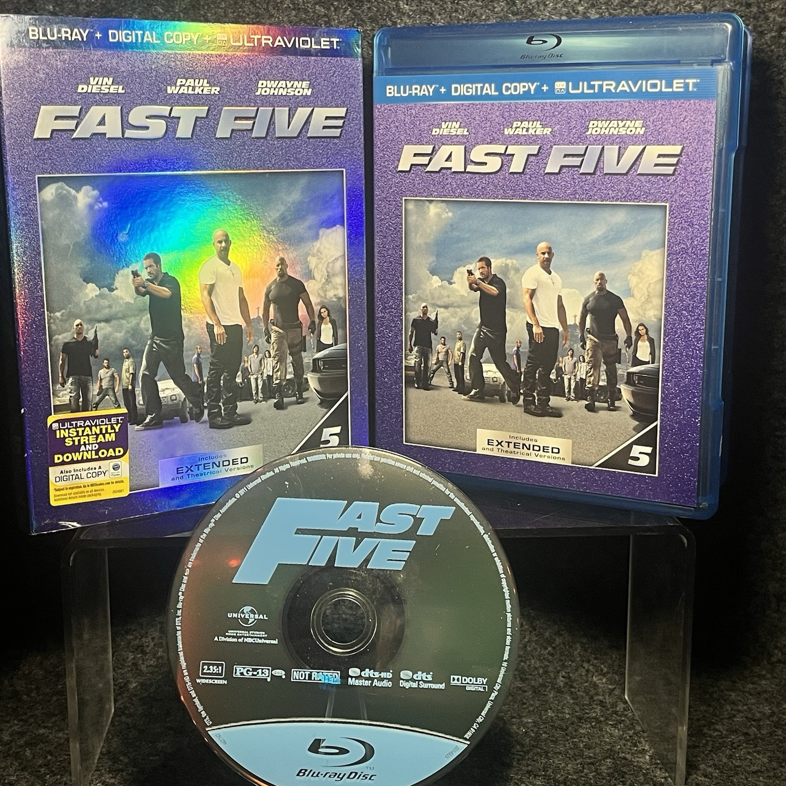 Fast Five Blu-ray Slipcover Extended Theatrical 2011 Vin Diesel Paul Walker 5