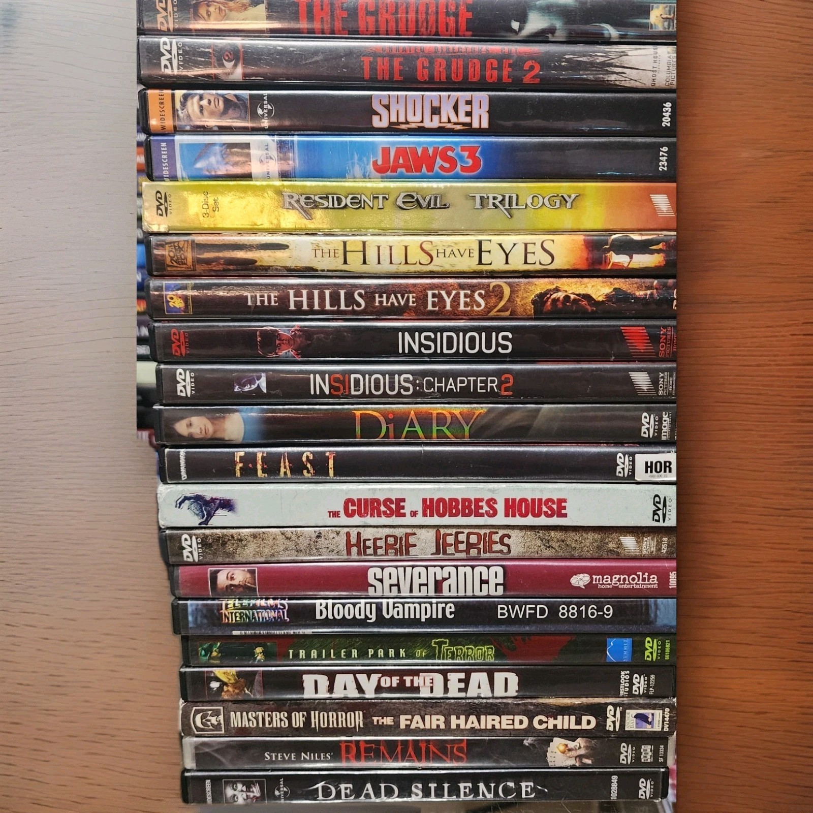 20 Horror DVD Lot Feast Herbie Jeebies Day of the Dead Silence Shocker Insidious