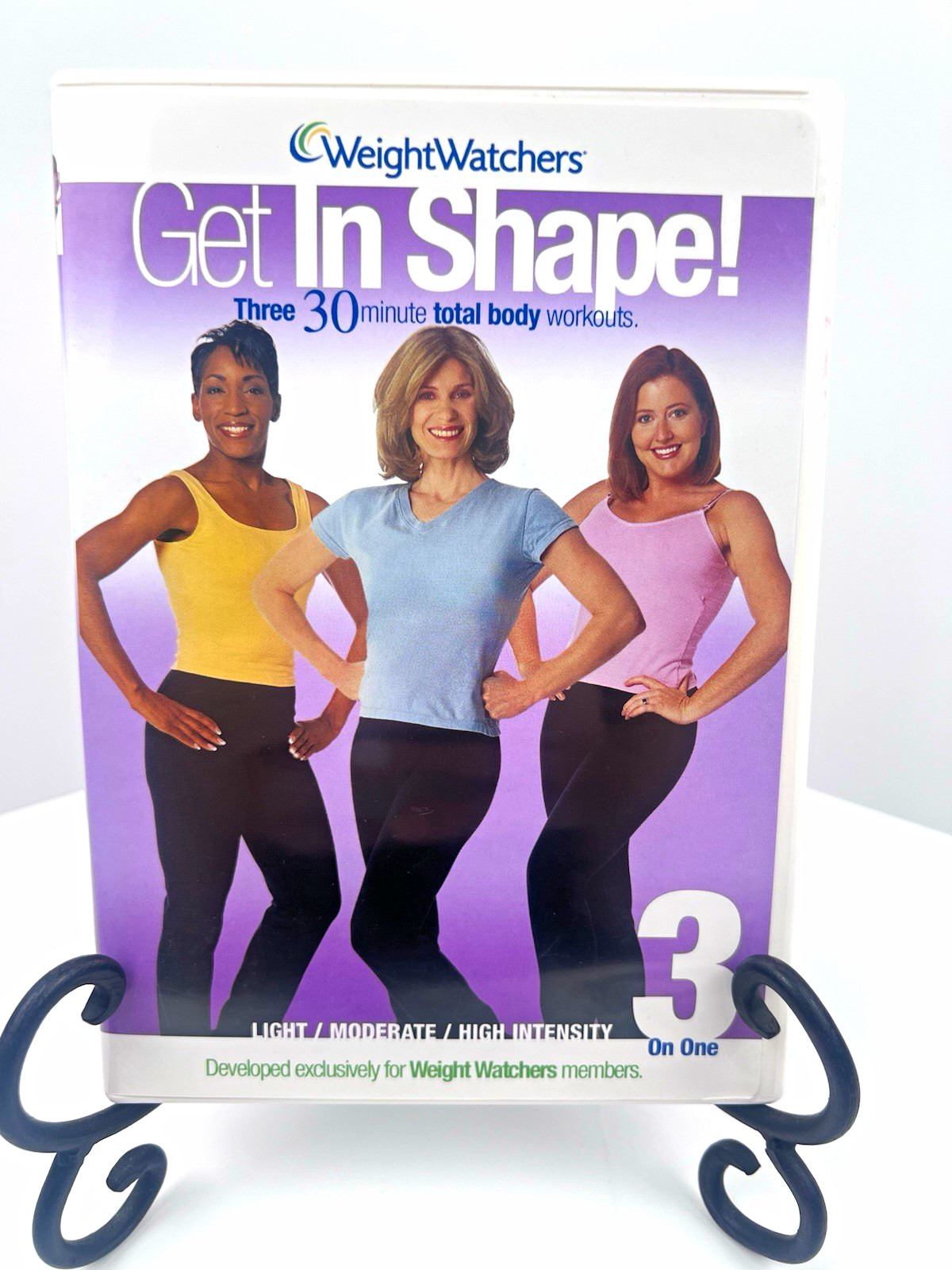 Weight Watchers Get In Shape! DVD 2003 Light/Moderate/High Intensity 105 min