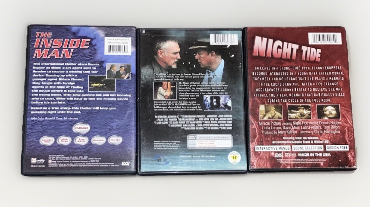 Night Tide/Spreading Ground/Inside Man DVD Dennis Hopper Triple Feature