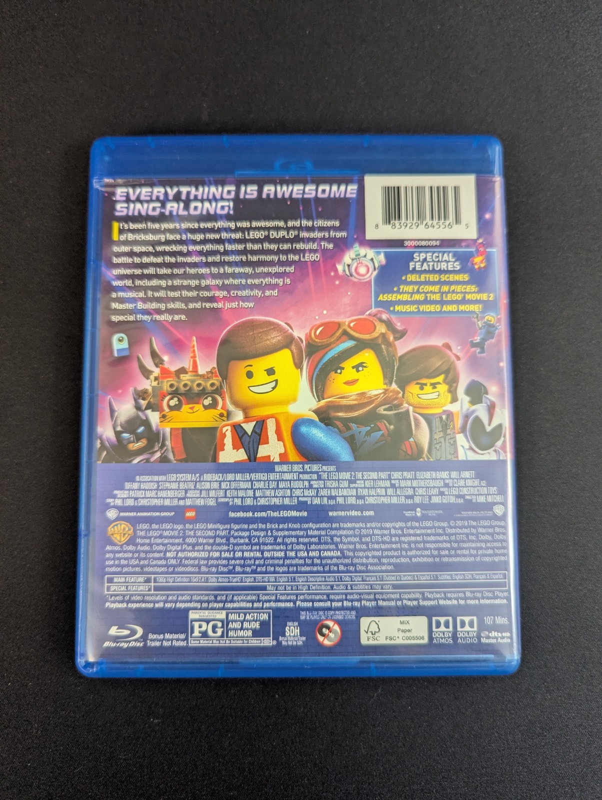 The LEGO Movie 2: The Second Part Blu-ray 2019 PG Animated 107 Min English