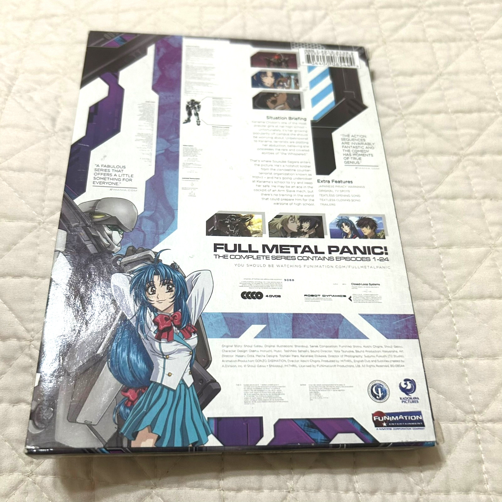 Full Metal Panic The Complete Series DVD 24 Episodes 4 Discs Box Set Complete