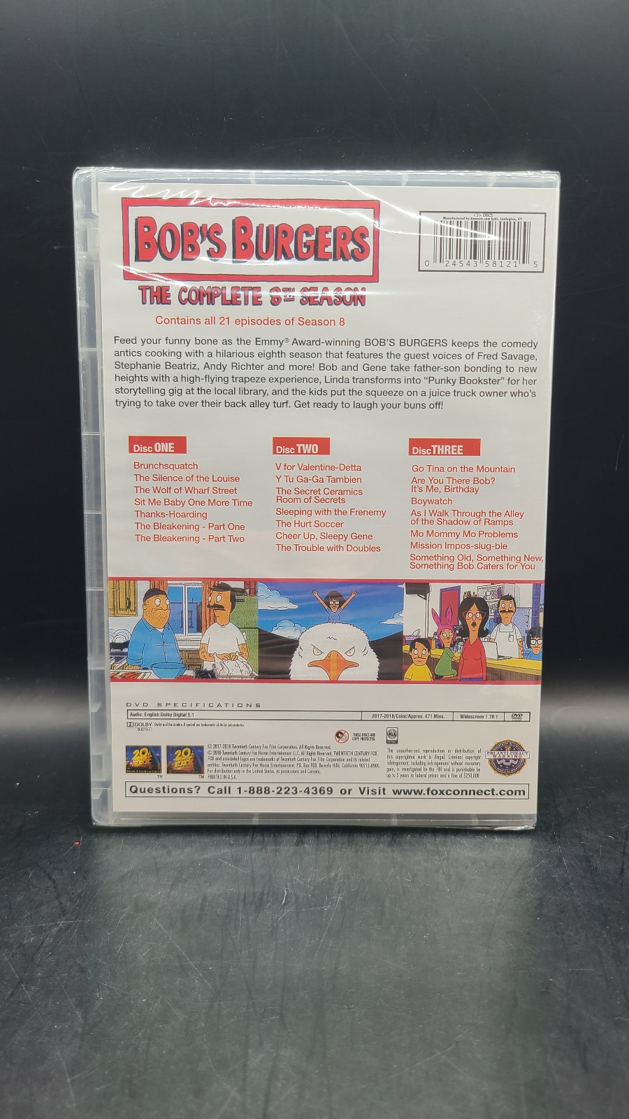 Bob’s Burgers: The Complete 8th Season DVD Series Collection NEW