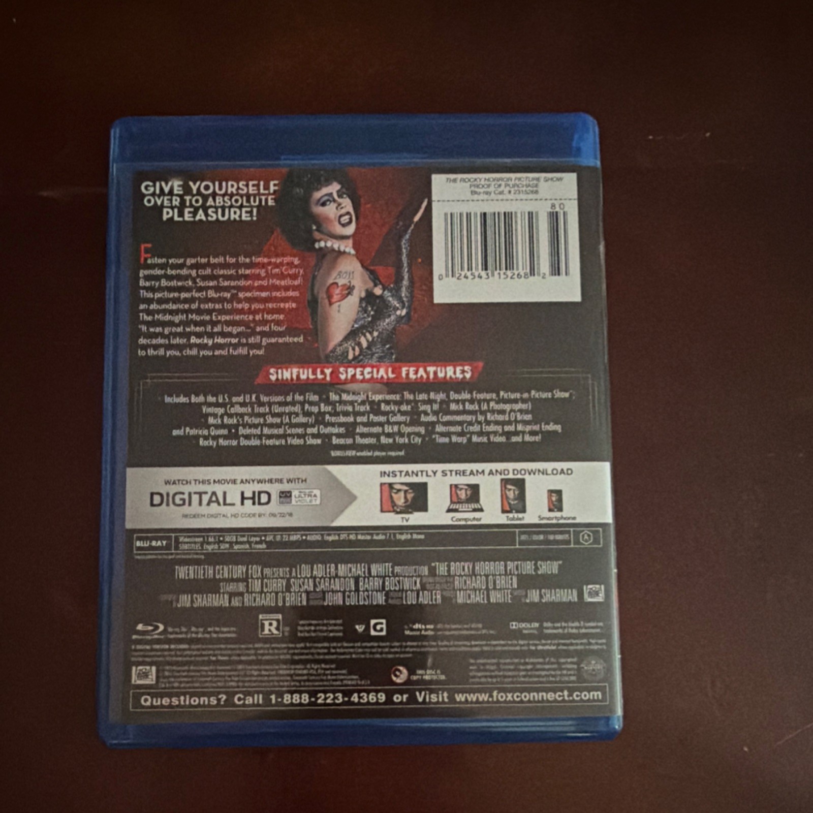 The Rocky Horror Picture Show Blu-ray Digital HD Tim Curry Musical Comedy Horror