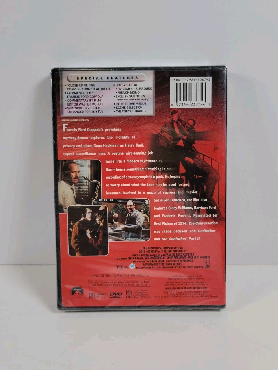 The Conversation (2000 DVD, Francis Ford Coppola, Gene Hackman) – Brand New