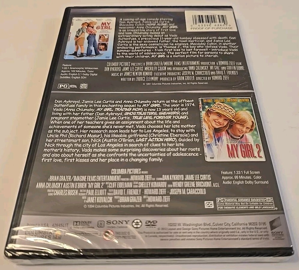My Girl / My Girl 2 (DVD) Anna Chlumsky Macaulay Culkin 90s BRAND NEW SEALED
