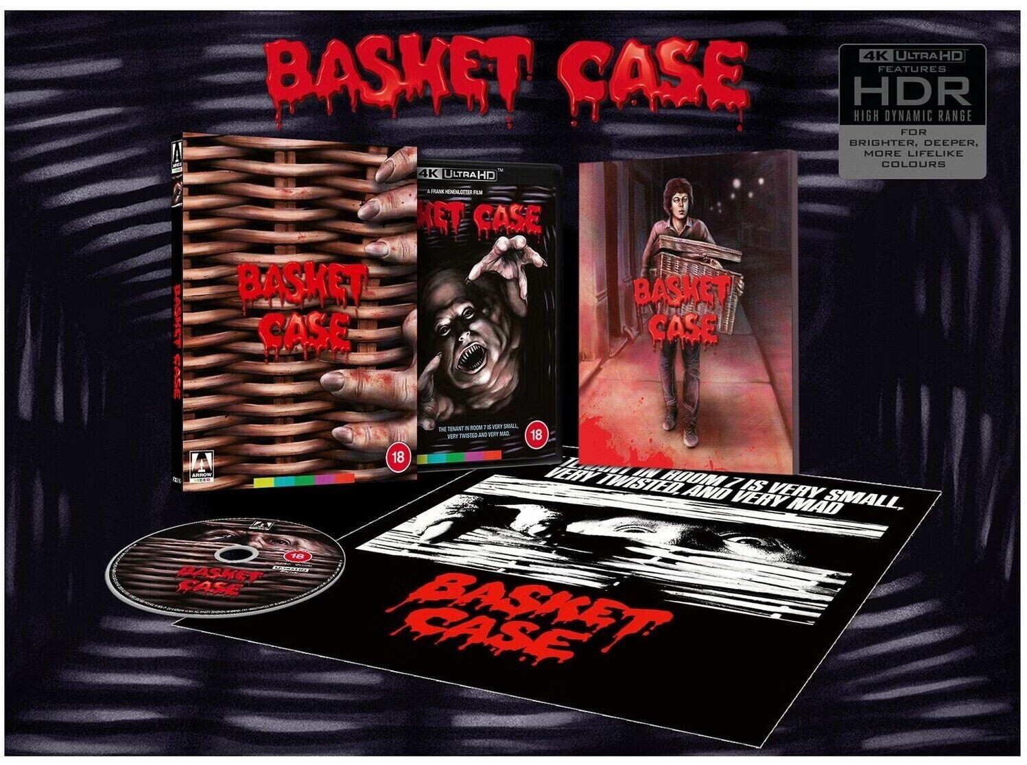 BASKET CASE [4K UHD Blu-ray] (1982) Arrow Video UK Limited Edition MoMA Restored