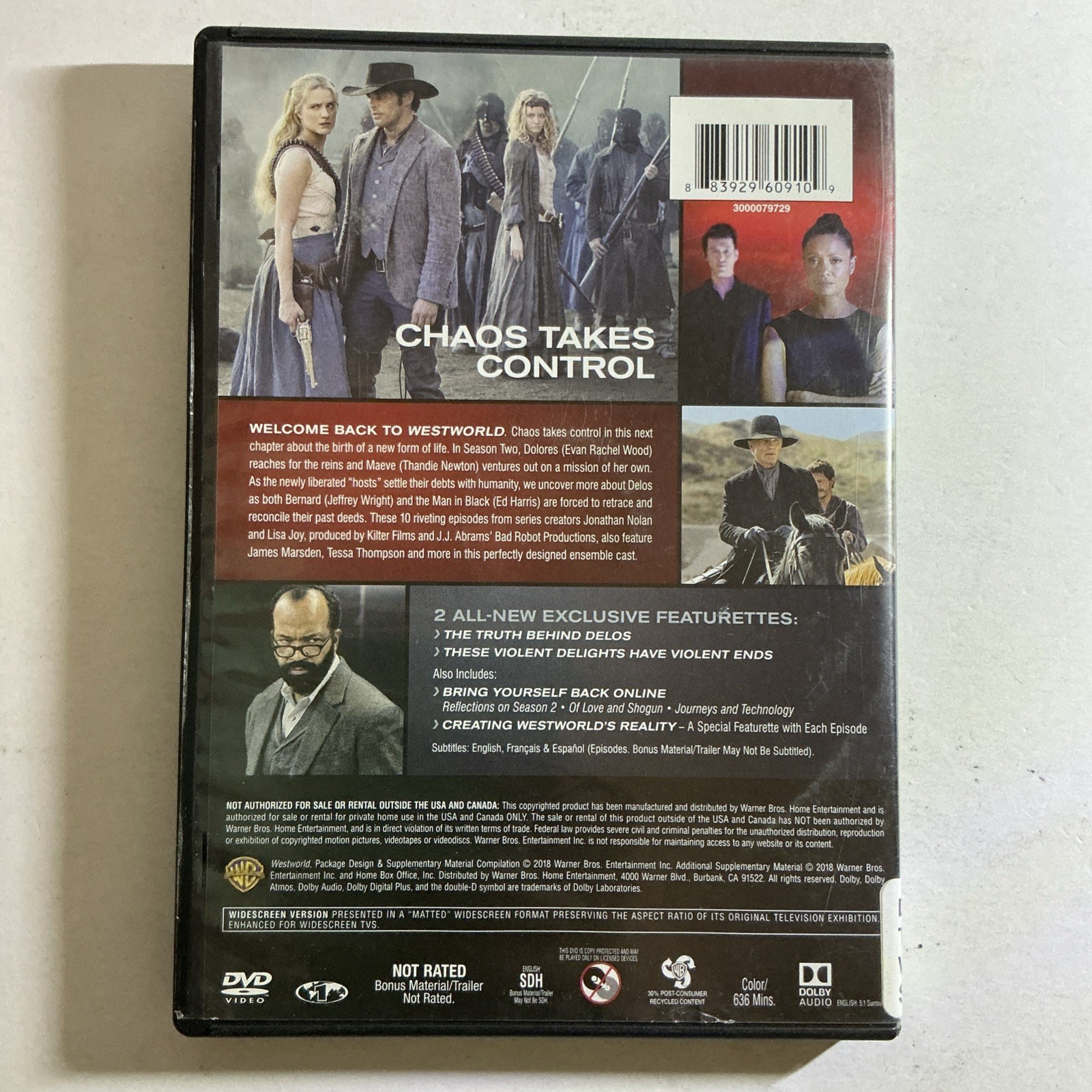 Westworld Season Two The Door DVD 2018 Sci Fi TV Series