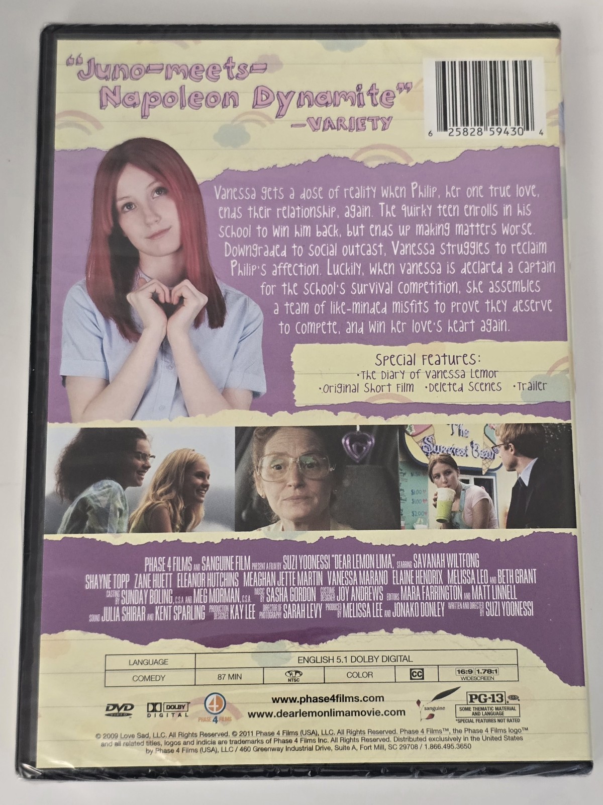 Dear Lemon Lima DVD 2009 Savanah Wiltfong Shayne Topp Brand New