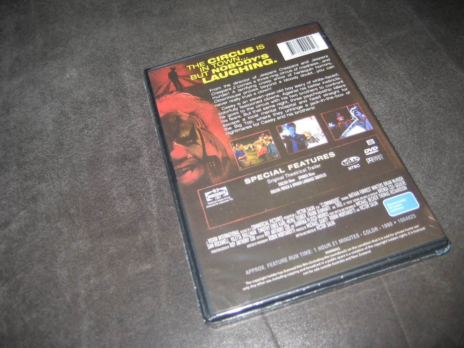 CLOWNHOUSE (DVD 1989 – 2003) BRAND NEW – WIDESCREEN – NOT RATED – HORROR