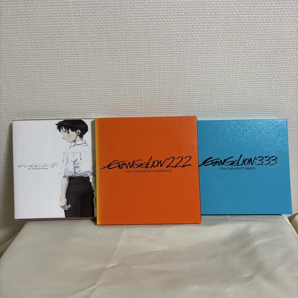 EVANGELION DVD 1.11 2.22 Blu-ray 3.33 Set of 3 JAPANESE ANIME USED