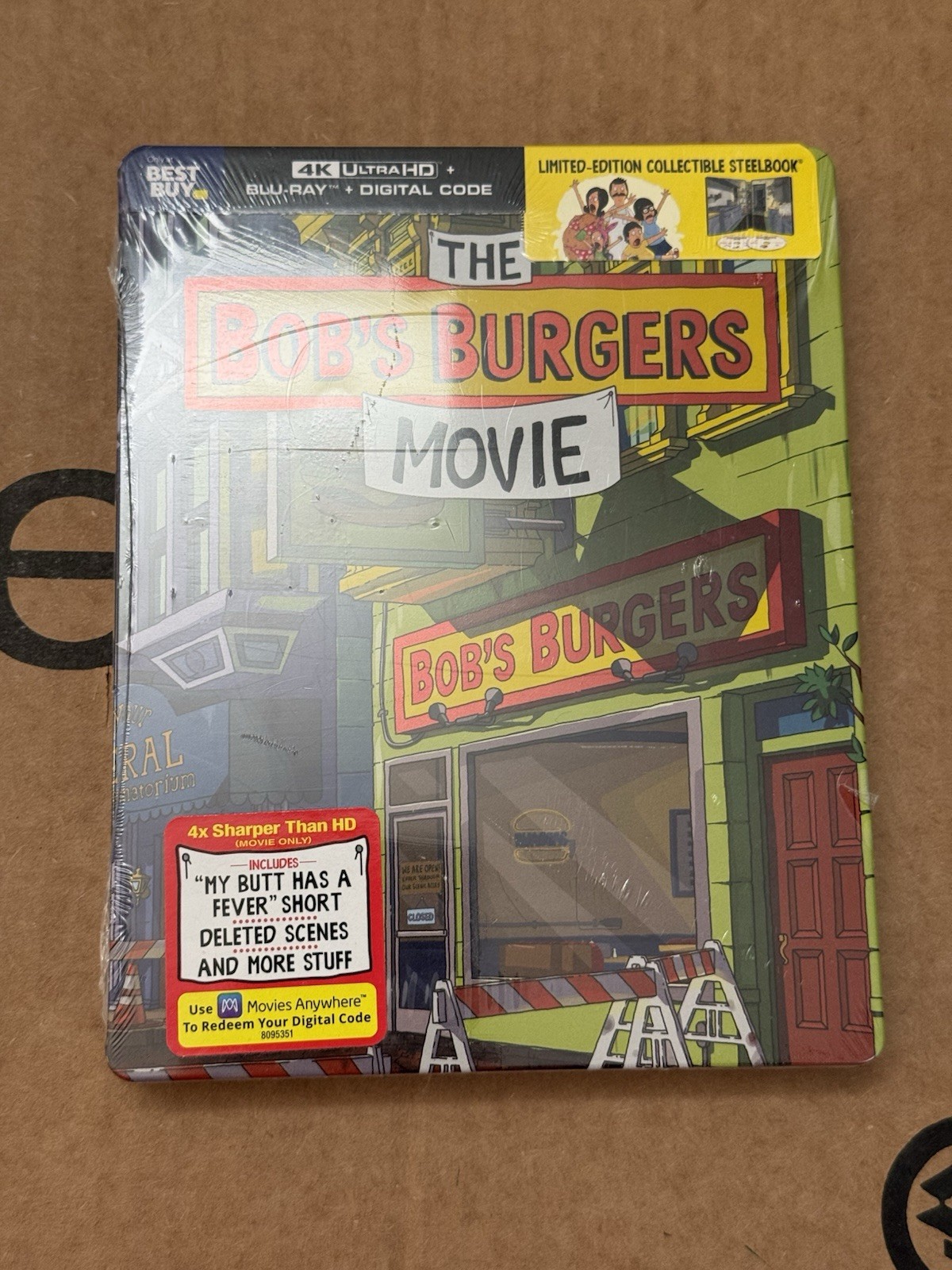 The Bob’s Burgers Movie Best Buy Exclusive SteelBook 4K Blu-ray 2022 NEW SEALED