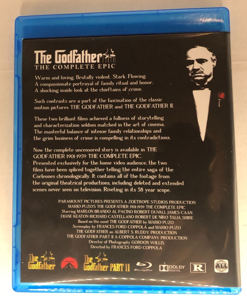 The Godfather – The Complete Epic 1901-1959 Blu-ray, REGION FREE, FACTORY SEALED