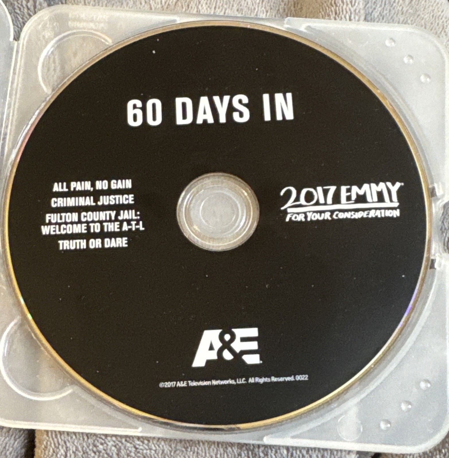 60 DAYS IN PROMO EMMY FYC DVD SCREENER A&E REALITY TV SERIES JAIL/PRISON RARE
