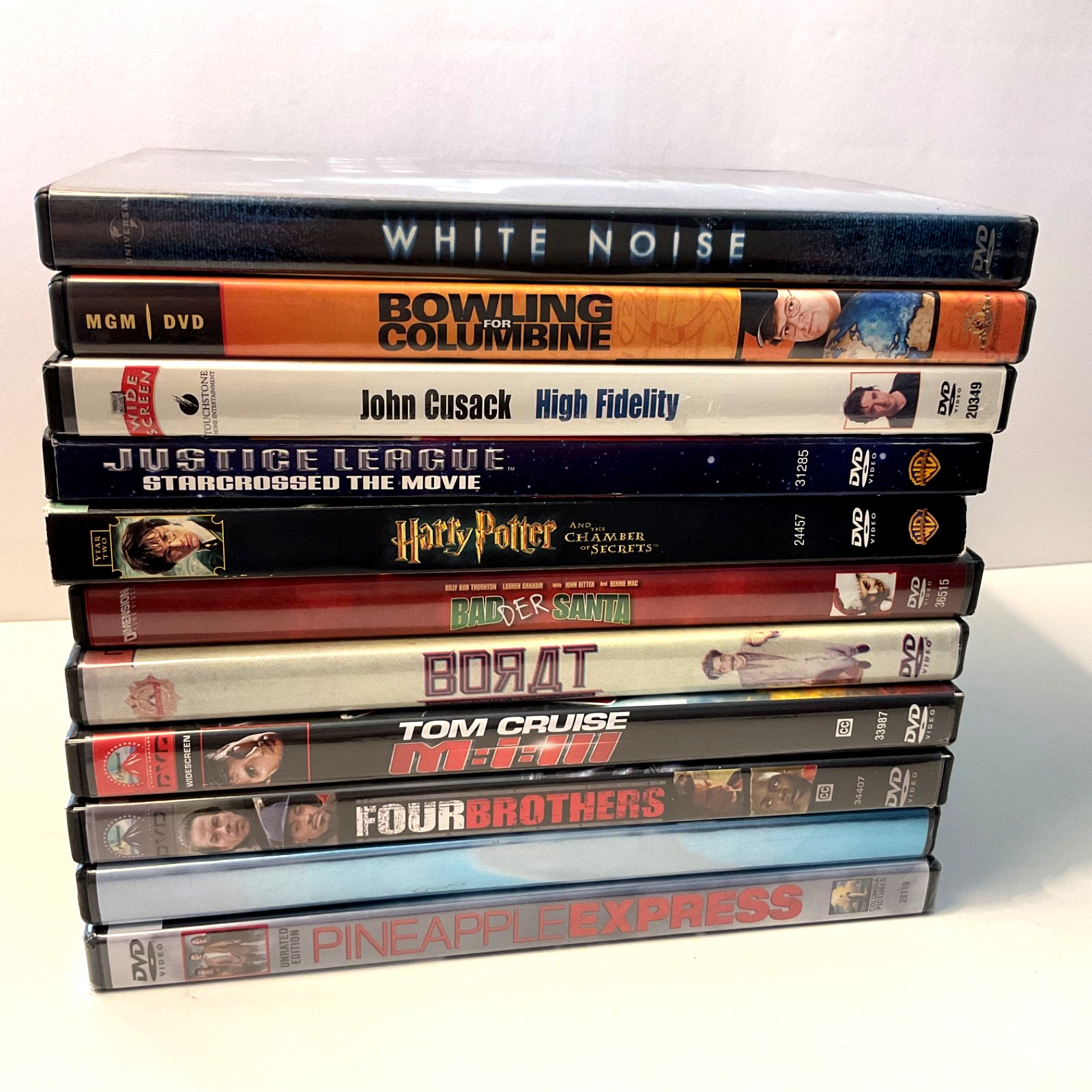DVD Lot of 11 Borat Saw Four Brothers Pineapple Express Harry Potter EUC