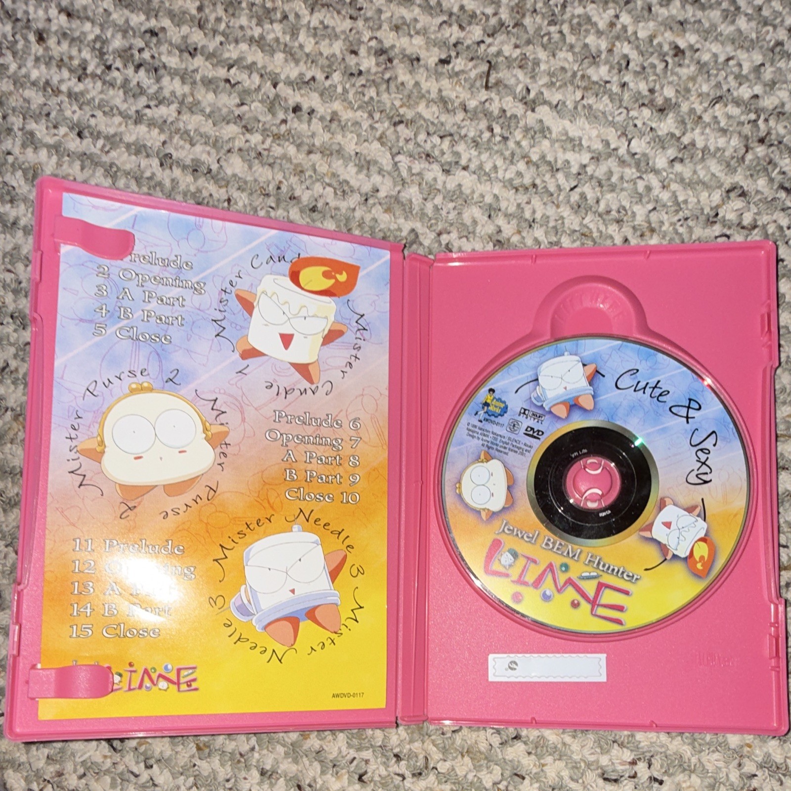 Jewel Bem Hunter Lime DVD Anime Animation “Cute & Sexy” Pink Tall DVD Case