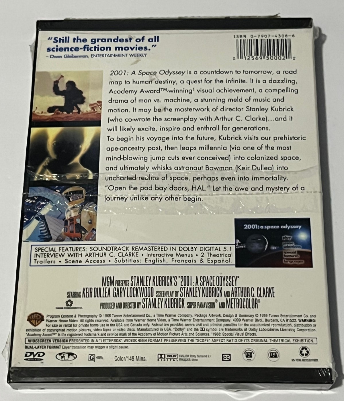 2001: A Space Odyssey (1968) Standard Edition (DVD, 1999)