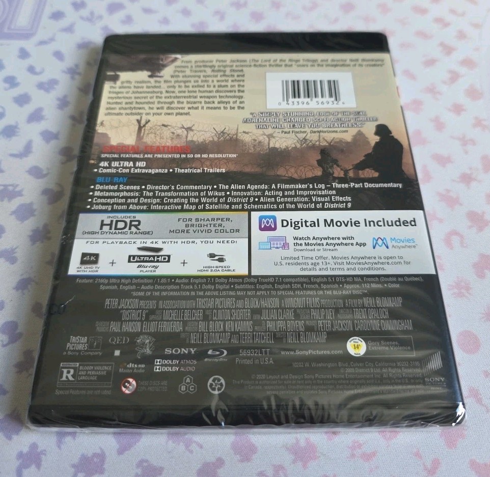 District 9 (4K Ultra HD + Blu-ray, 2009) – With RARE Slipcover – SHIPS TODAY!