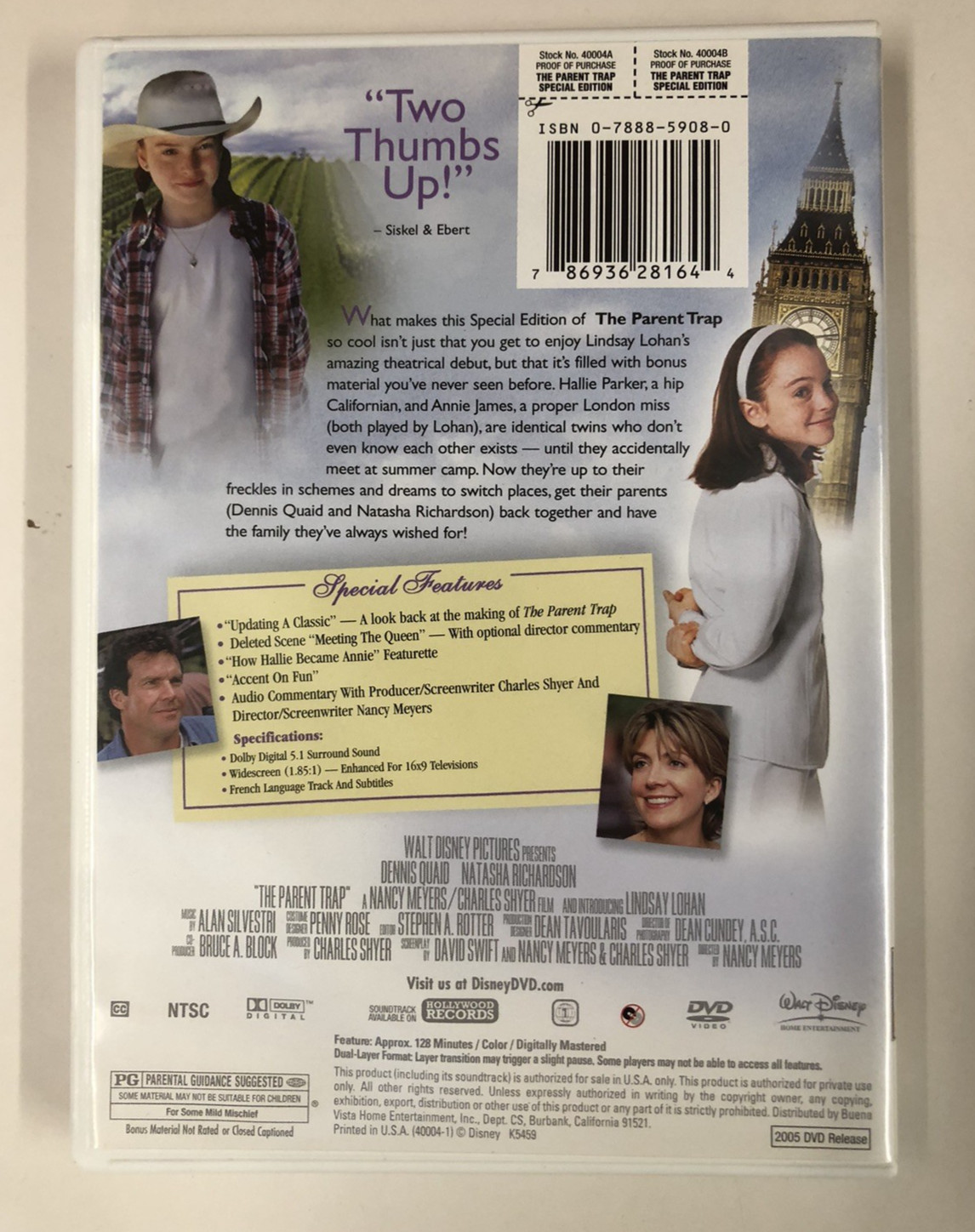 The Parent Trap (DVD, 1998)