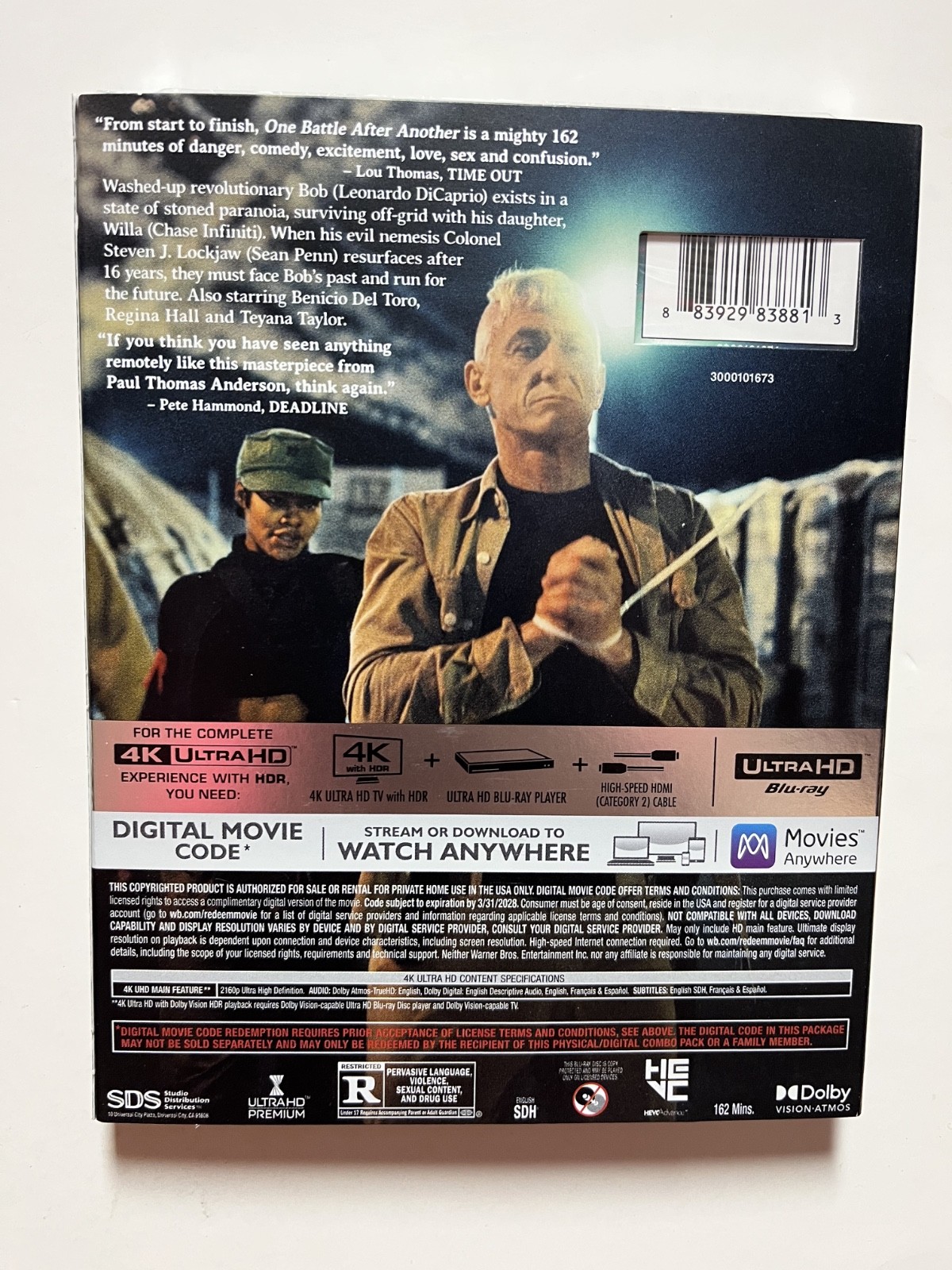 One Battle After Another (4K UHD Blu-ray) NEW w/slipcover