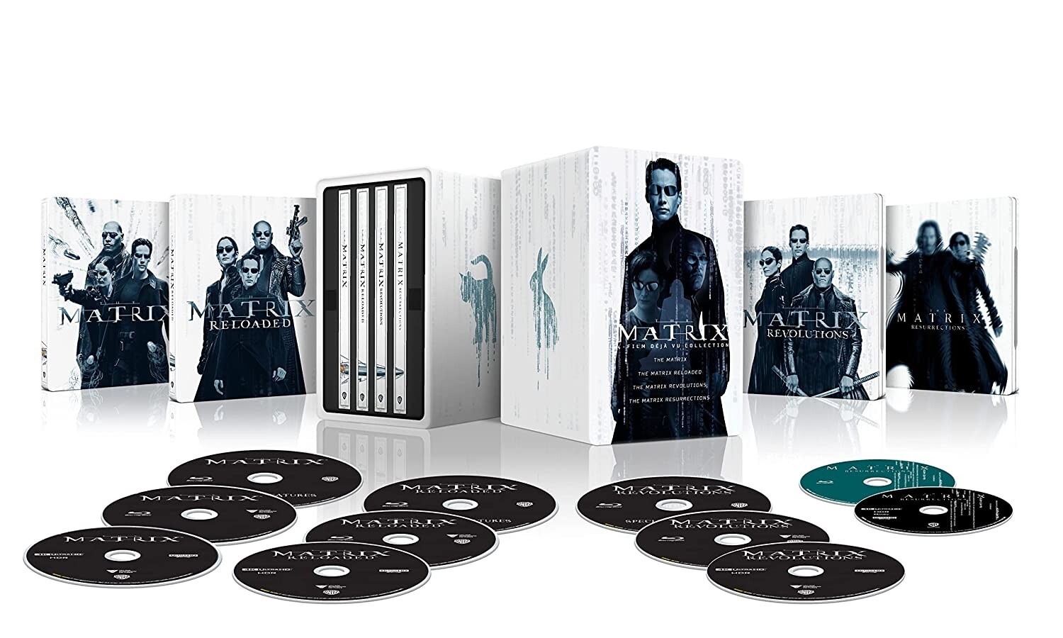 The Matrix 4-Film Deja Vu Steelbook Collection (4K UHD + Blu-ray, Region Free)
