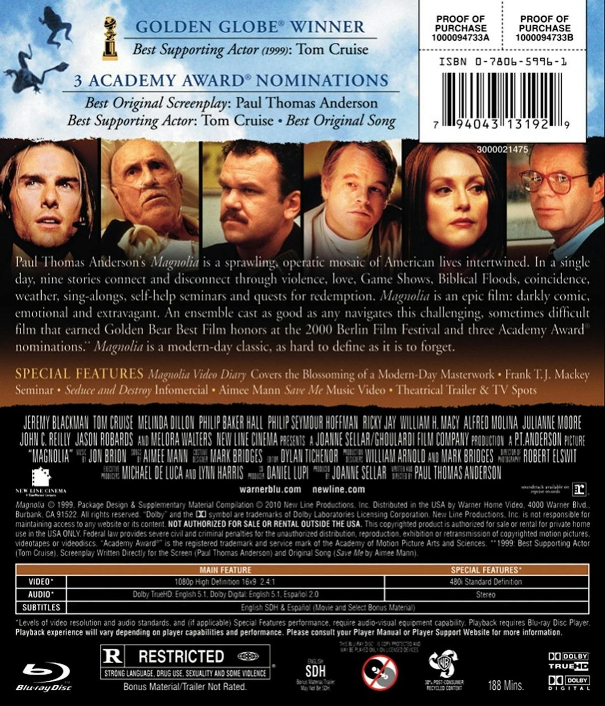 Magnolia Blu-ray Jeremy Blackman NEW