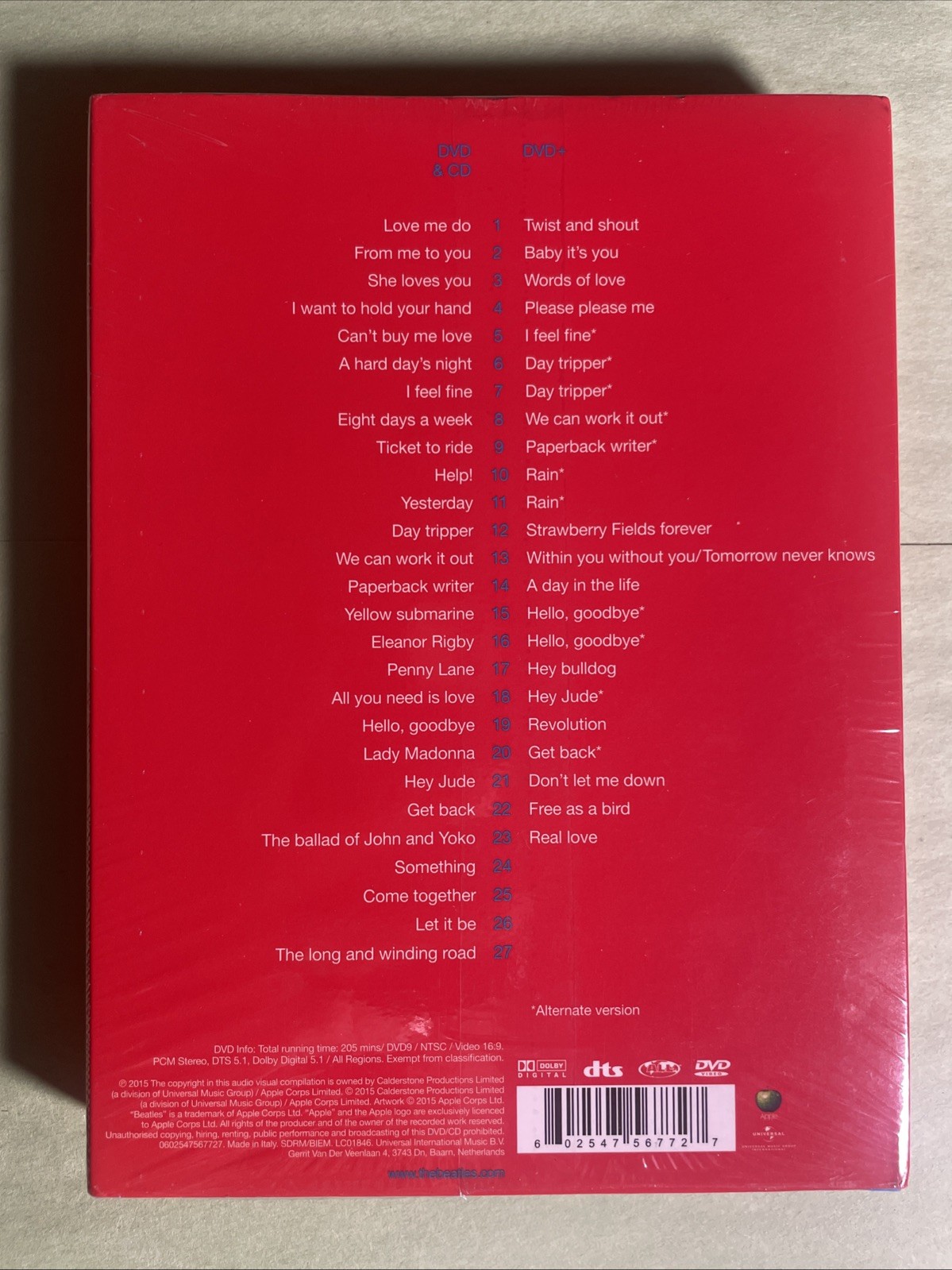 The Beatles: 1+ DVD and CD Box Set – 2 DVD – 1 CD – VG+ – Book included – READ