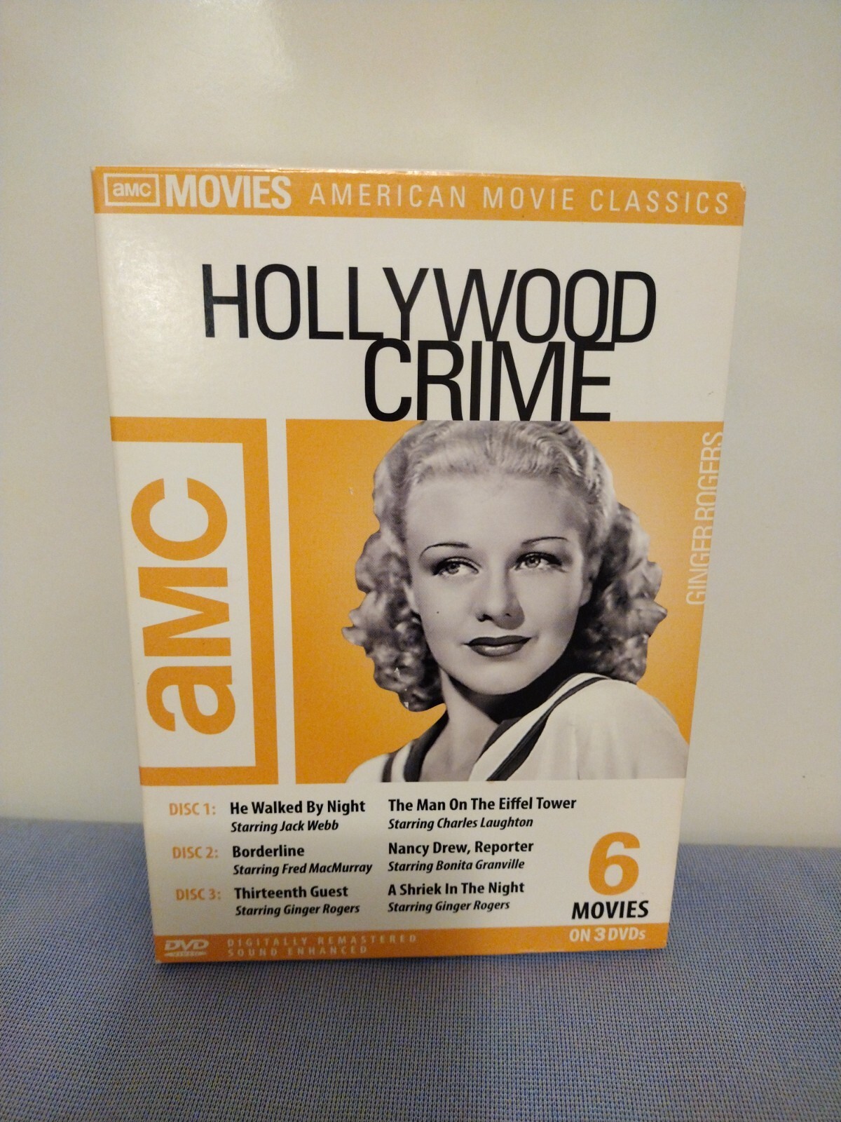 AMC Hollywood Crime 6 Movies (3-DVD Set, 2004) Crime / Investigation