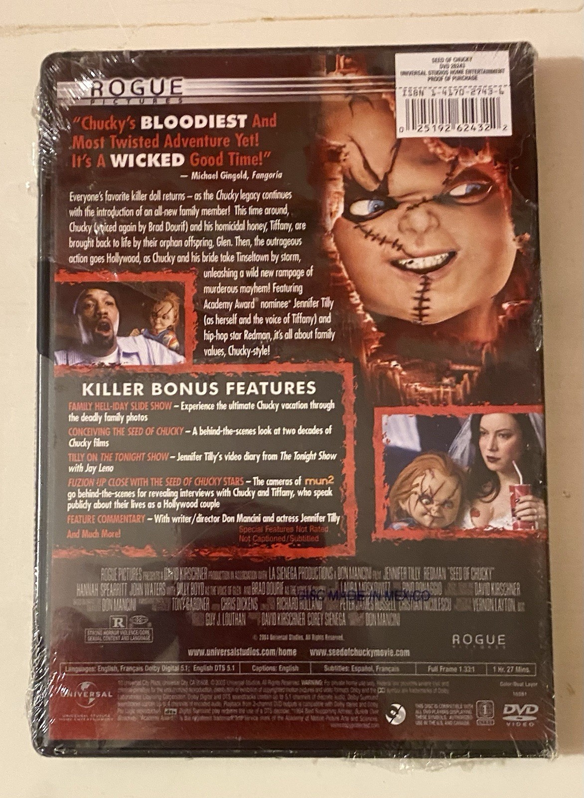 Seed of Chucky (DVD, 1998) Horror BRAND NEW SEALED Don Mancini Brad Dourif Cult