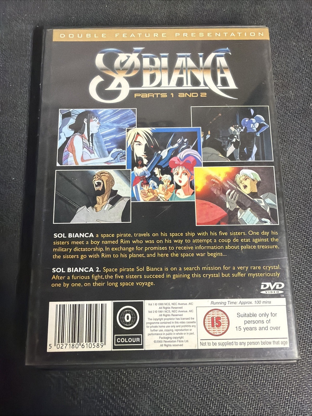 RARE! Sol Bianca Parts 1 & 2 DVD Original Japanese w/ English Subtitled USA SHIP