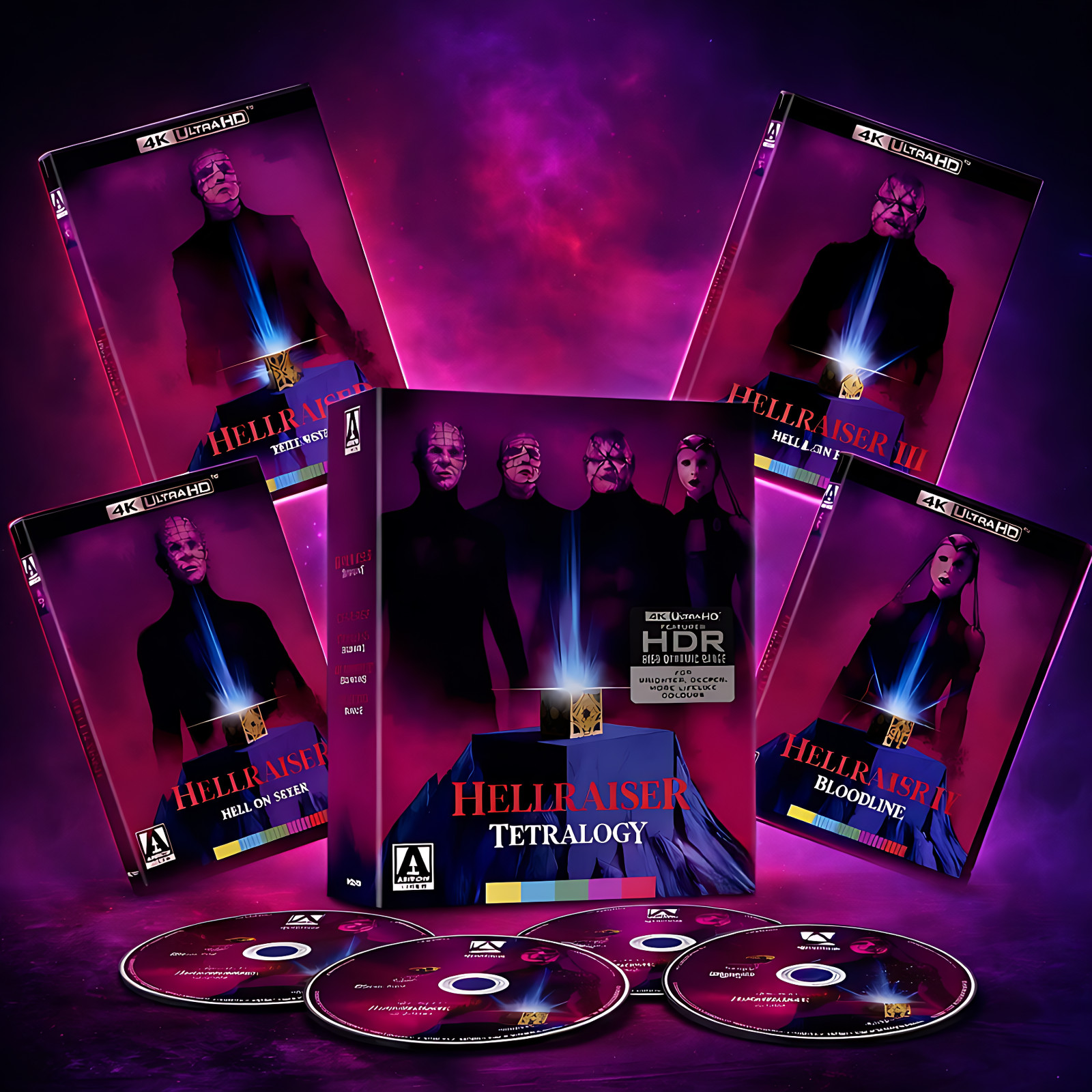 Hellraiser Tetralogy 4K UHD Blu-ray Special Edition Boxed Set [USA Compatible]