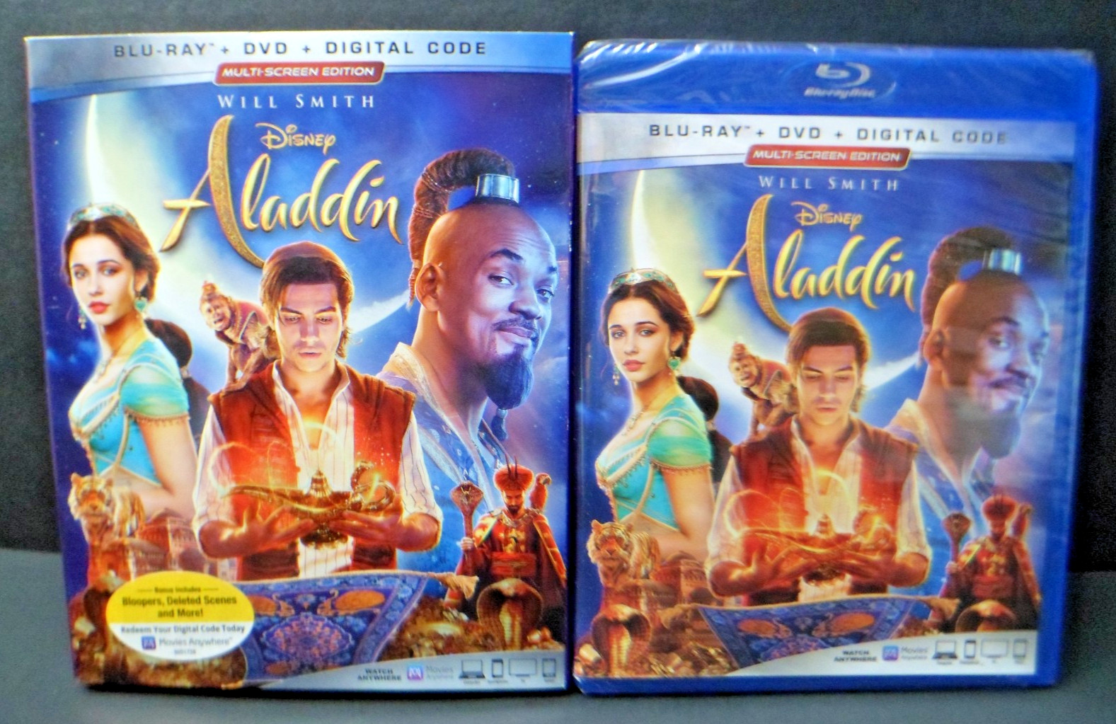 Aladdin (Blu-ray + DVD + Digital Copy 2019 WS w/Slipcover) Will Smith