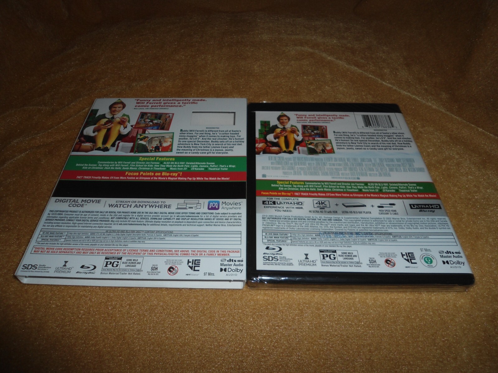 Elf (2003) [4K HD + BD + Digi (12/31/2024)] W. SLIP CASE BOX (PLS C NOTES BELOW)