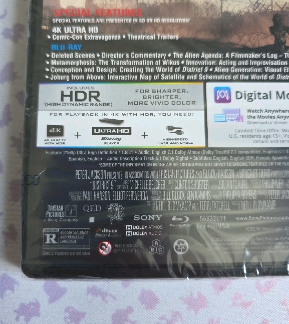 District 9 (4K Ultra HD + Blu-ray, 2009) – With RARE Slipcover – SHIPS TODAY!