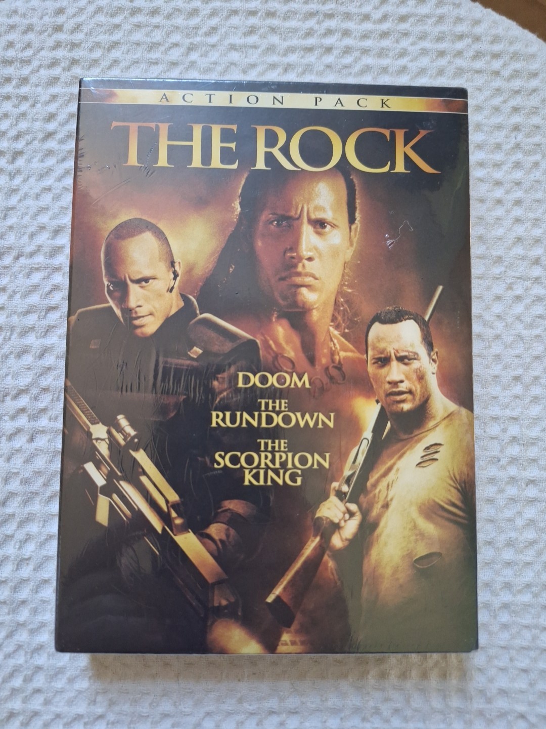 The Rock Action Pack Doom/The Rundown/The Scorpion King (DVD 2009 W/S) NEW !!!