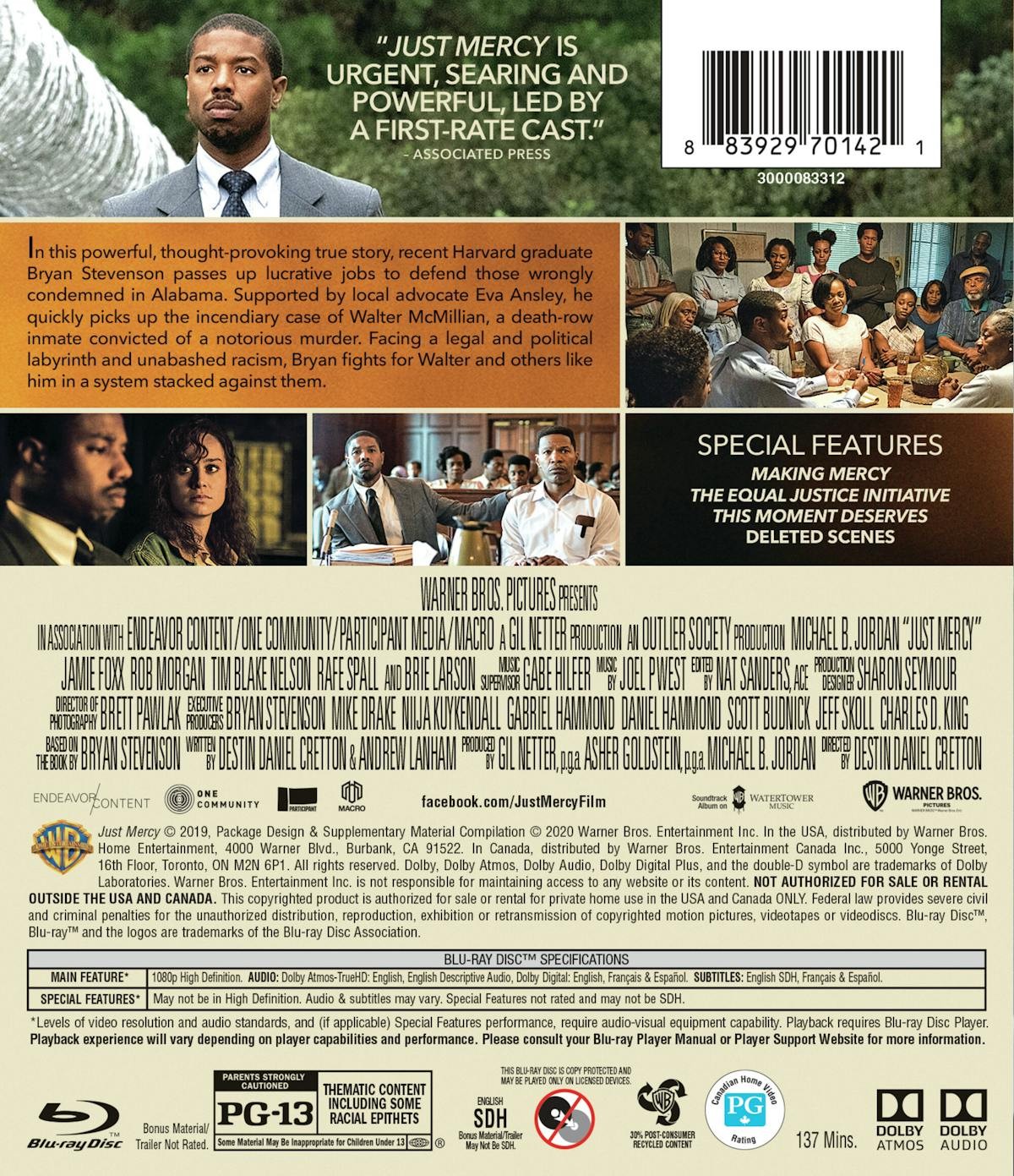 Just Mercy Blu-ray NEW