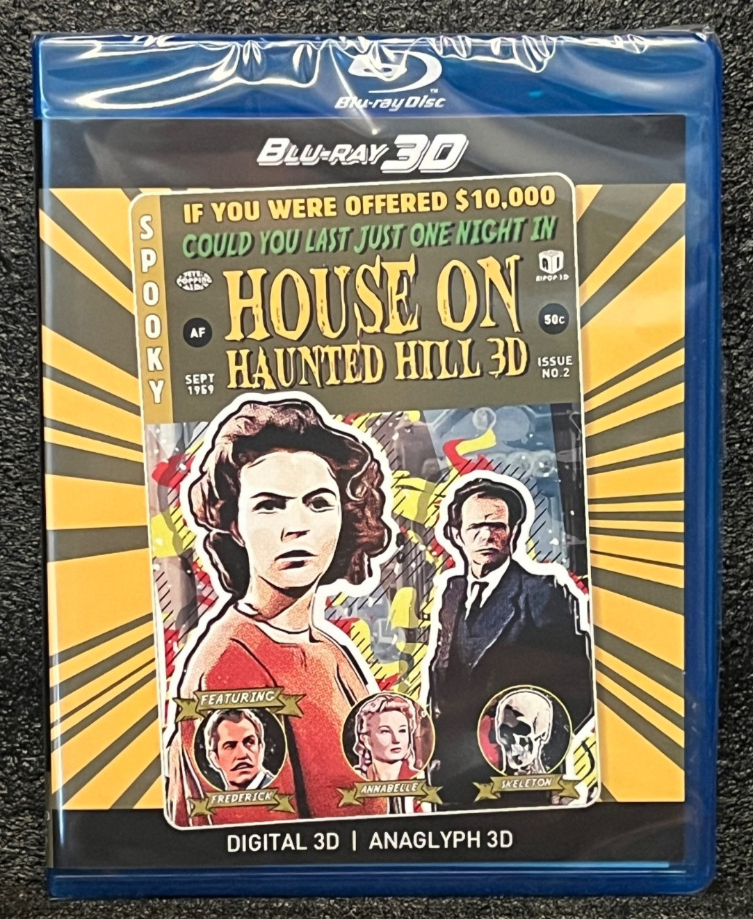 3D Blu-ray – House on Haunted Hill, Vincent Price 1959, Digital 3D + Anaglyph 3D