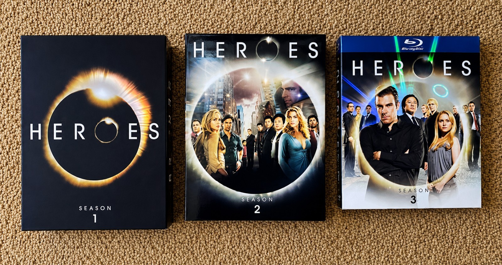 Heroes TV Series Seasons 1 2 3 DVD & Blu-ray Lot Complete Sets NBC Sci-Fi Drama