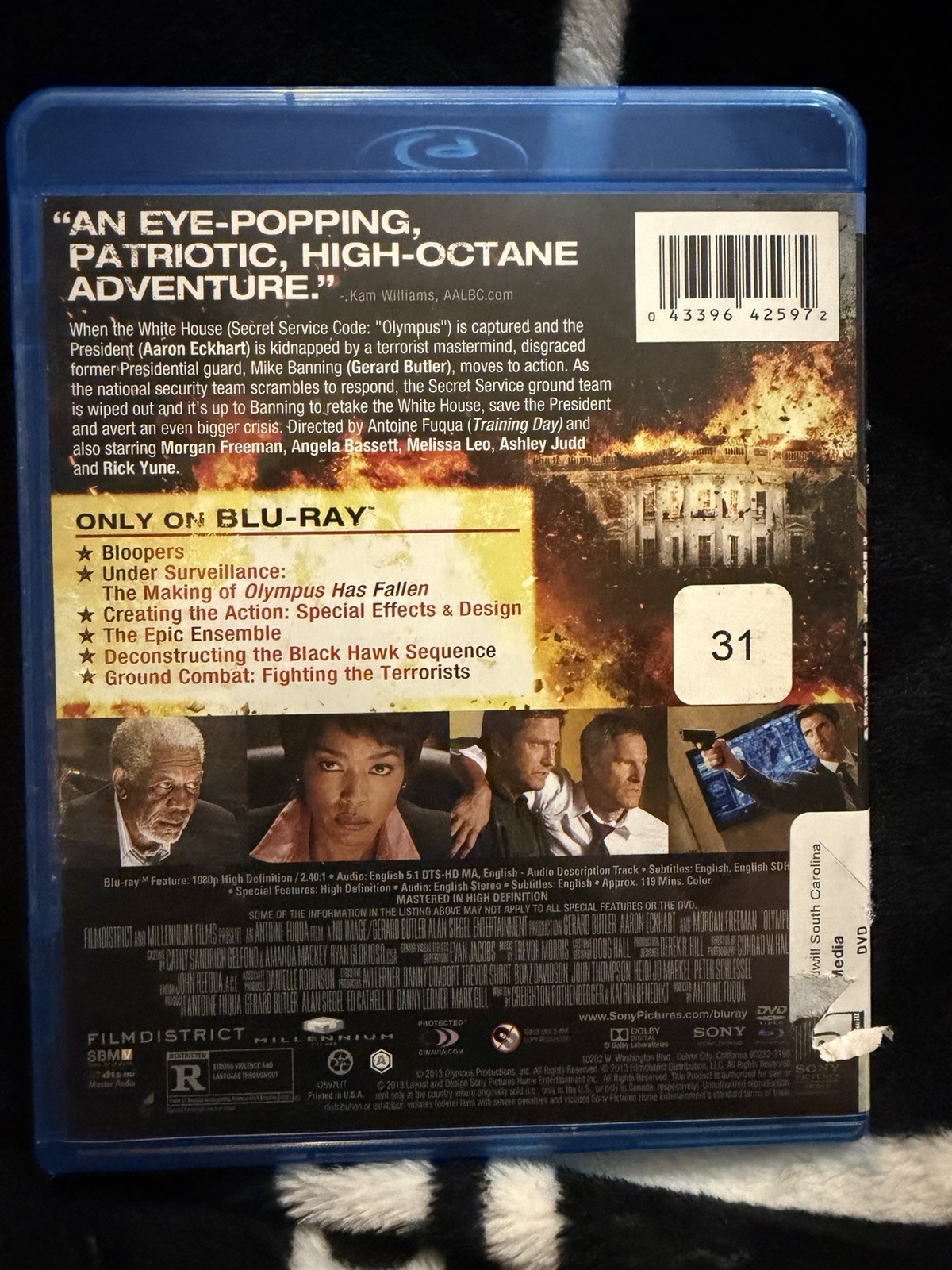 Sony Olympus Has Fallen Blu-ray+DVD (2013) R Gerard Butler Antoine Fuqua