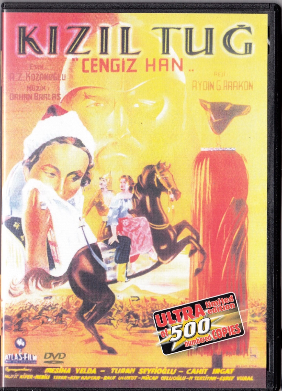 Kizil Tug Cengiz Han 1952 DVD Onar Films Turkish historical peplum PAL Standard