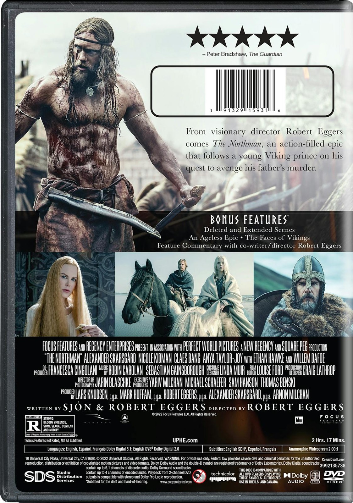 The Northman DVD Alexander Skarsgård NEW