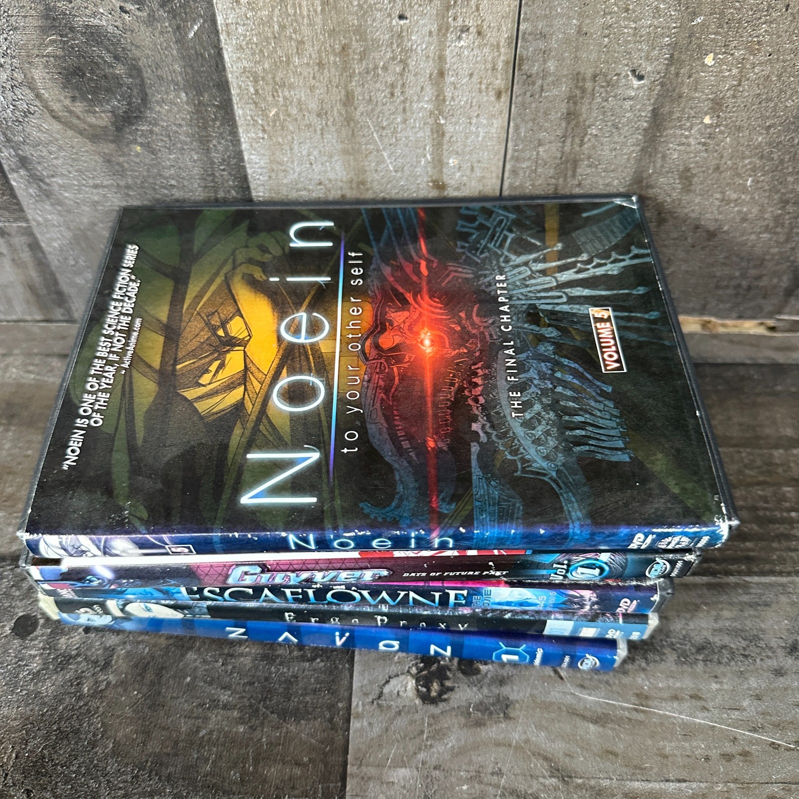 Lot of 6 Anime & Animated Action DVDs Noein Ergoproxy Zavon Moon Phase Guyver