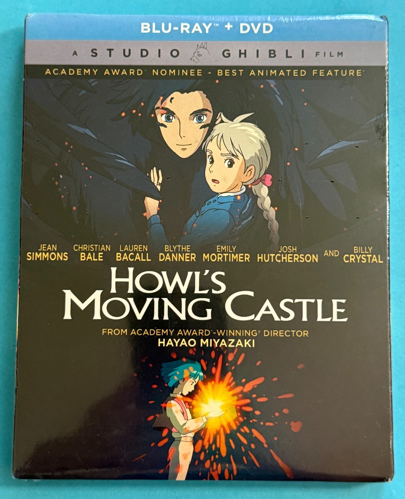 Studio Ghibli Howl’s Moving Castle Blu-ray+DVD Hayao Miyazaki PG Features NEW