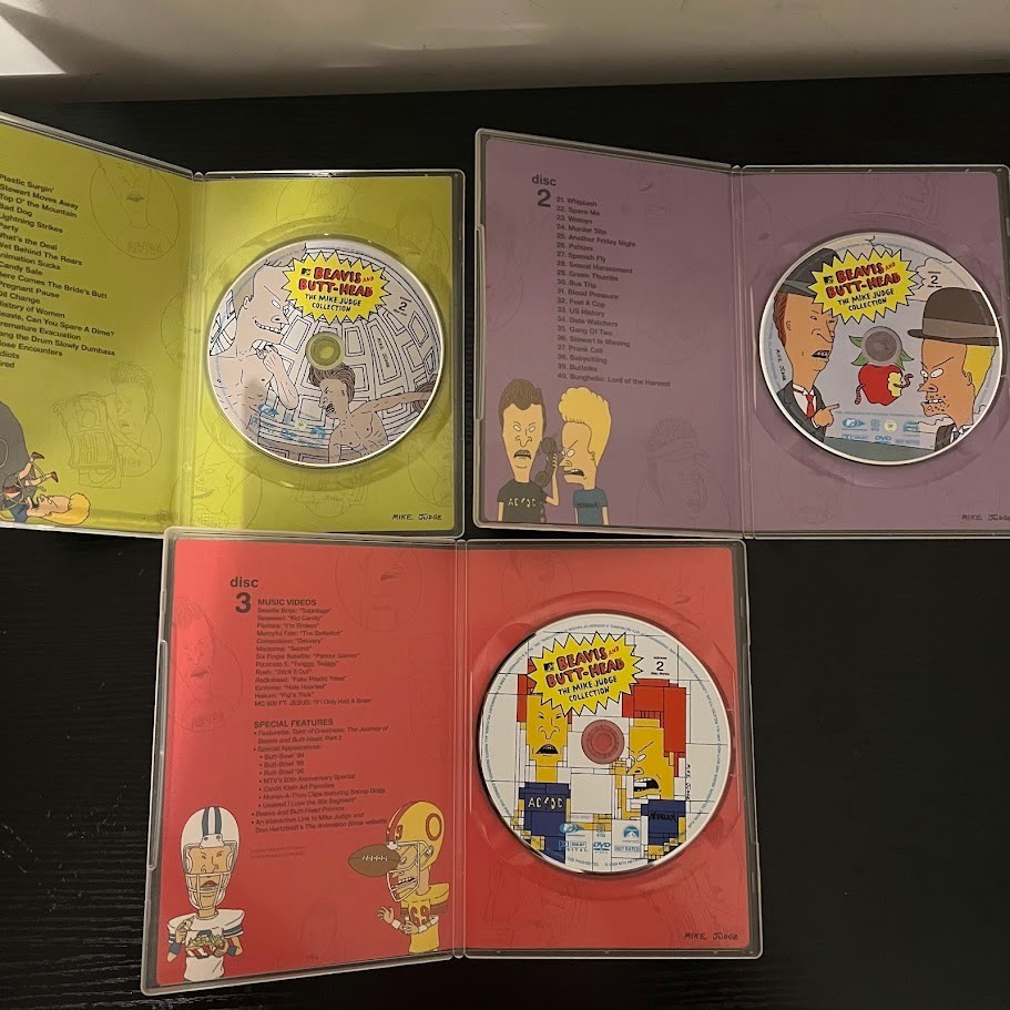 Beavis and Butthead Mike Judge Collection DVD Set Volumes 1-3 (9 Discs) MTV