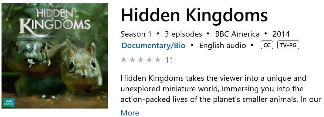 BBC Earth: Hidden Kingdoms Mini-Series (Blu-ray,2014) Stephen Fry,BRAND NEW!