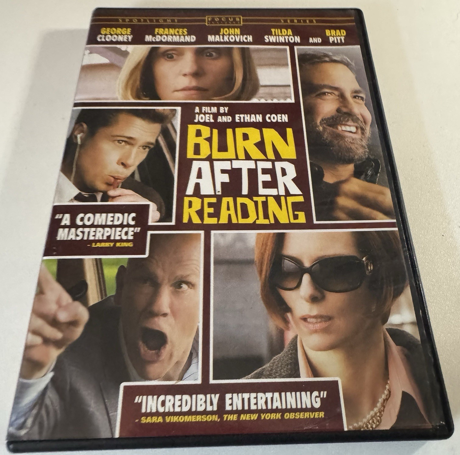 Focus Features Burn After Reading DVD Comedy R Coen Bros Clooney Pitt Bonus